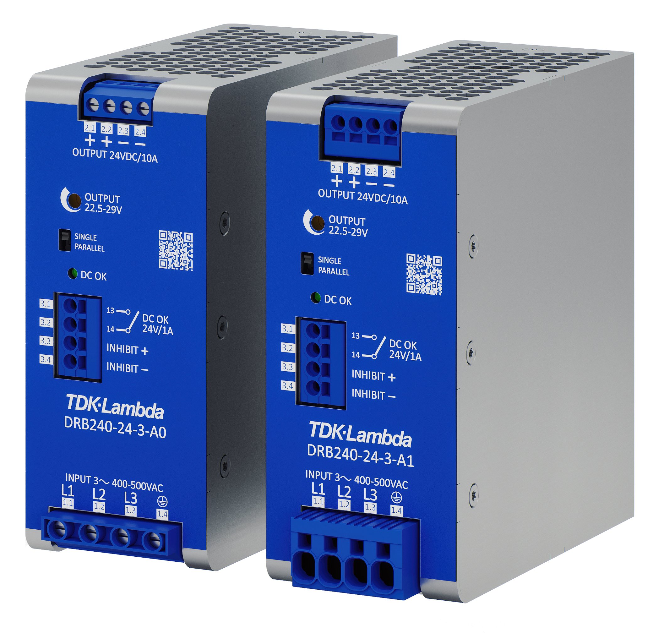 DRB Three phase DIN rail AC DC power supplies | Press